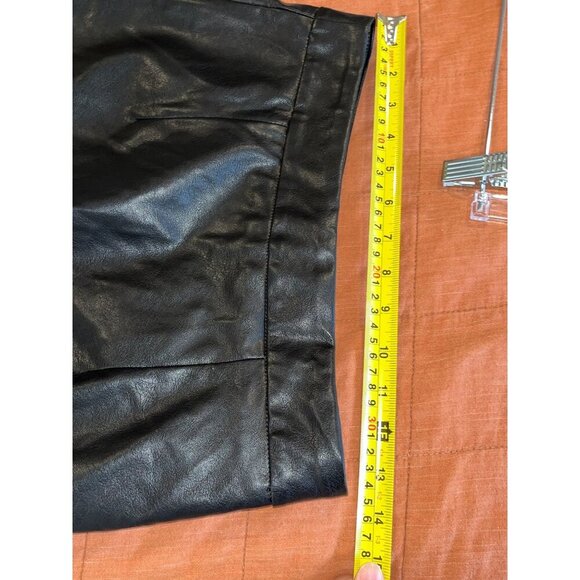 NWT Commense Asymmetric Patchwork Faux Leather Chiffon Pleated Maxi Skirt small. - Picture 8 of 10